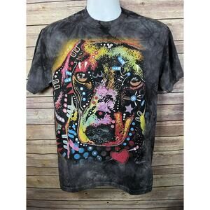The Mountain Dog T-Shirt Medium Dean Russo Tie Dye Graphic Colorful Art Style